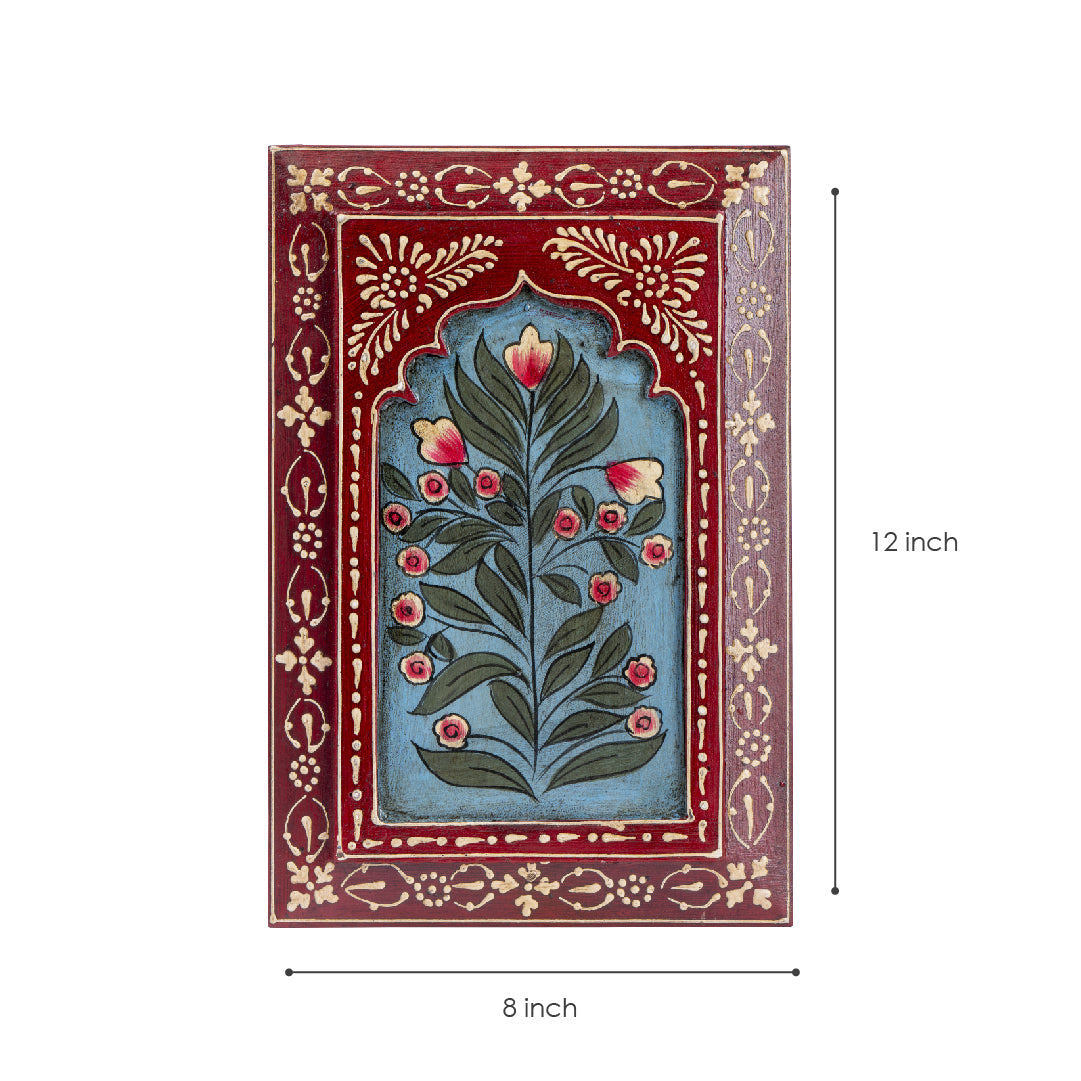 Red Handpainted Wooden Wall Frame