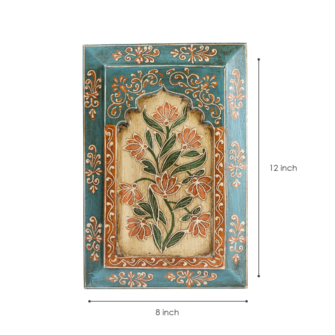 Turquoise Handpainted Wooden Wall Frame