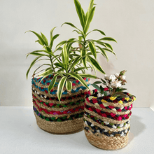 Load image into Gallery viewer, Multicolour Jute Planter
