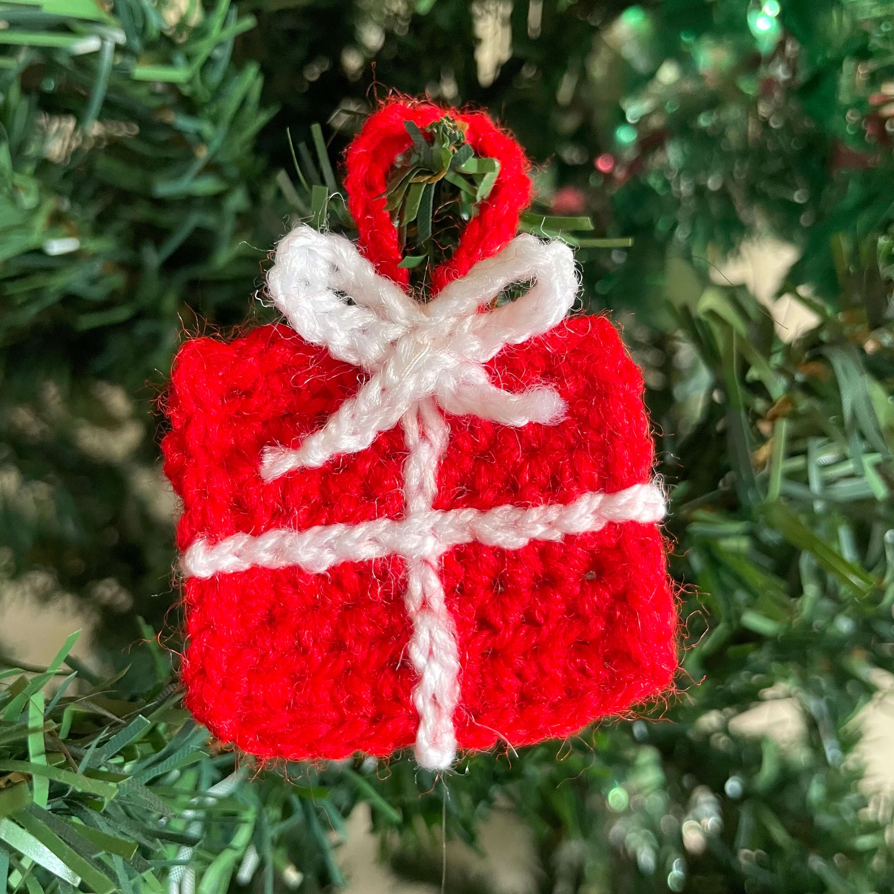 Gift Tree Ornament - Red (Set Of 3)