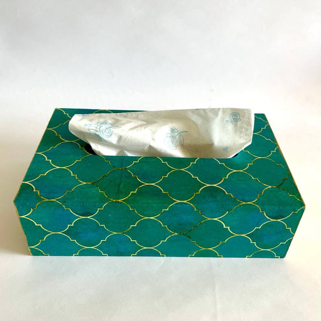 Green Gold Tissue Box