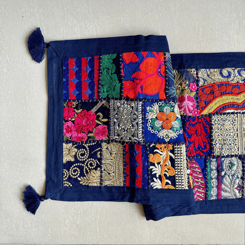 Blue Patchwork Runner