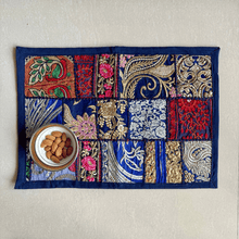 Load image into Gallery viewer, Dark Blue Patchwork Table Mats
