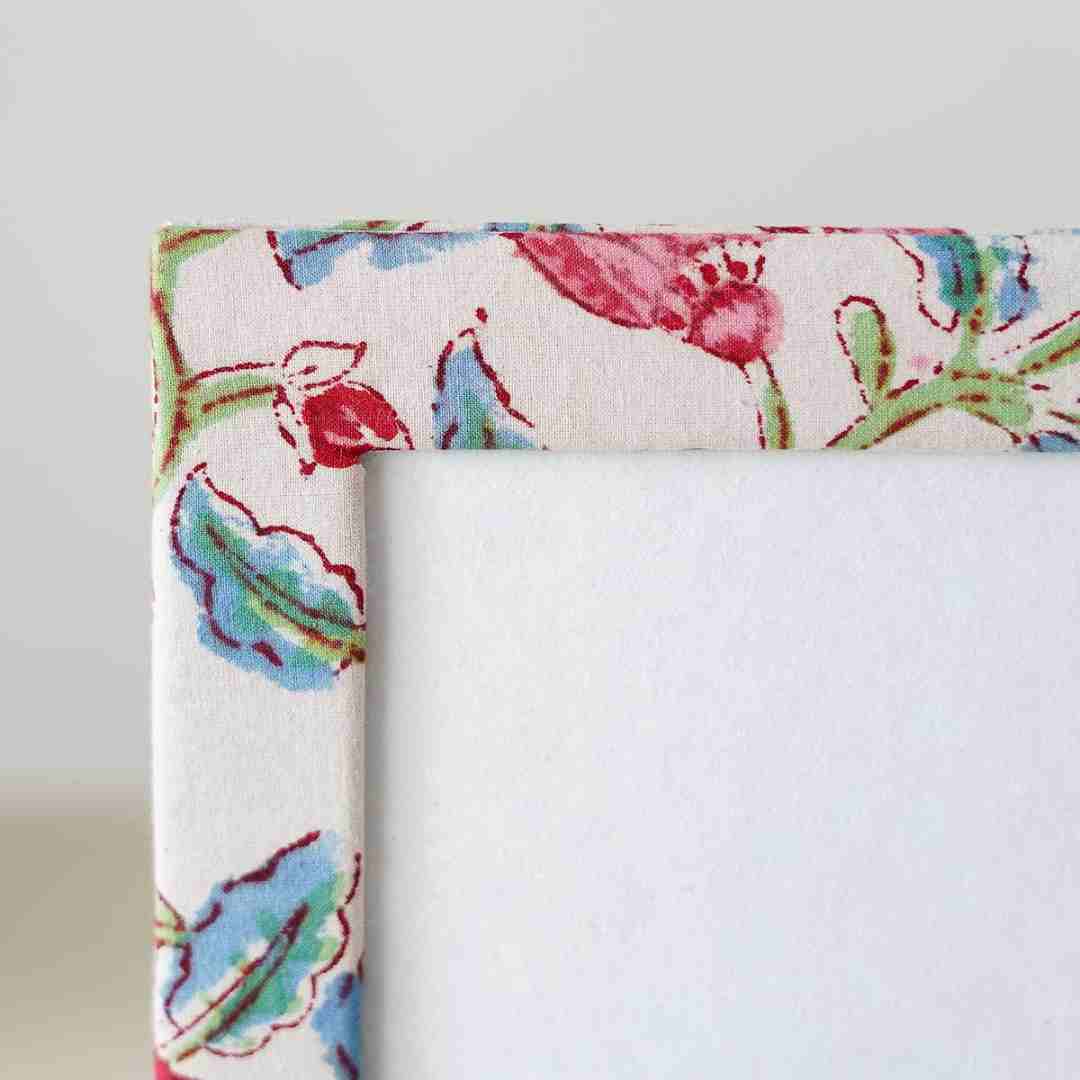Floral Block Print Photo Frame