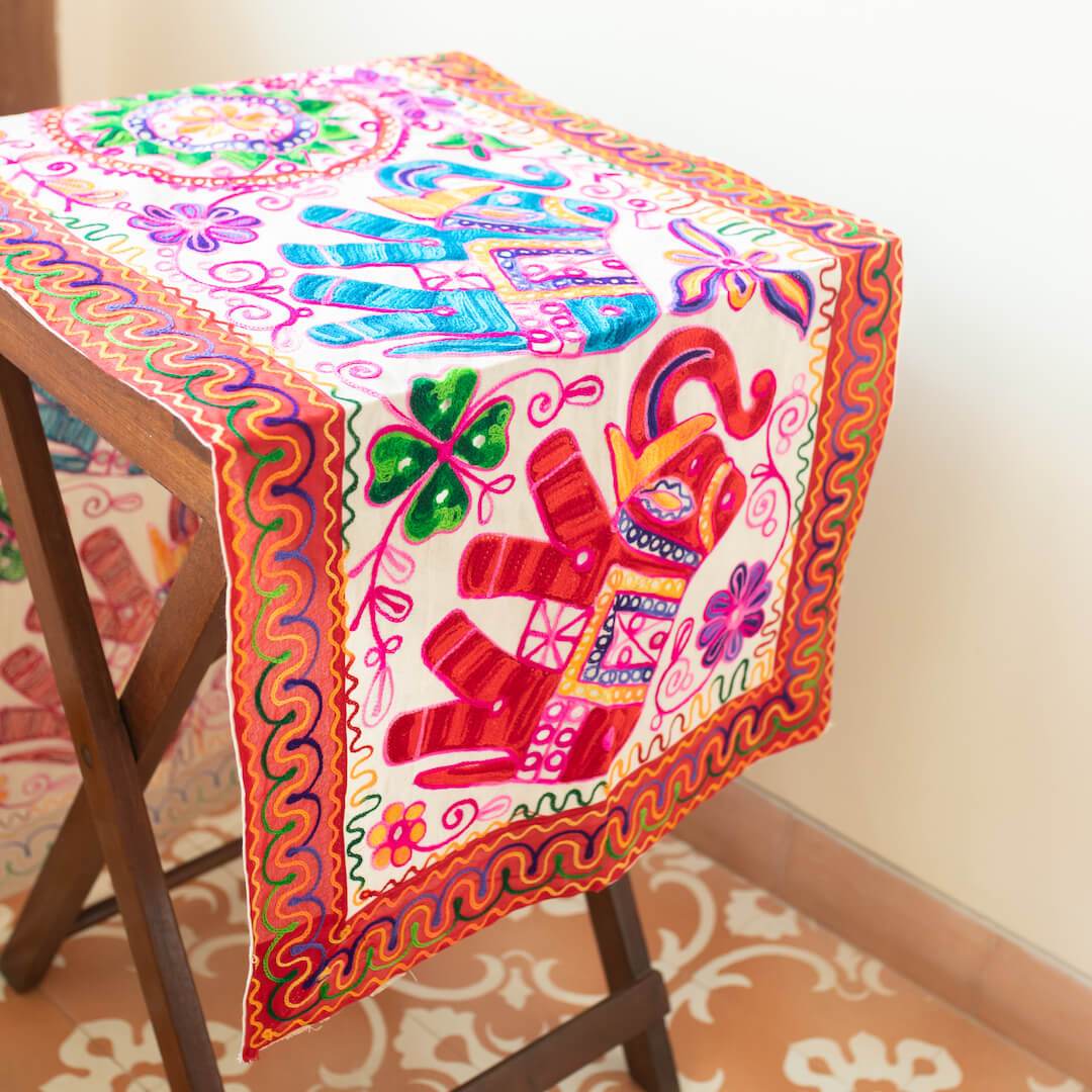 Atrangi Studio Ari Embroidery Table Runner
