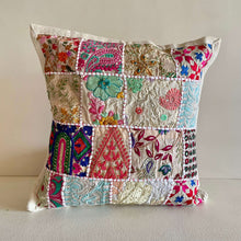 Load image into Gallery viewer, White Patchwork Cushion Cover
