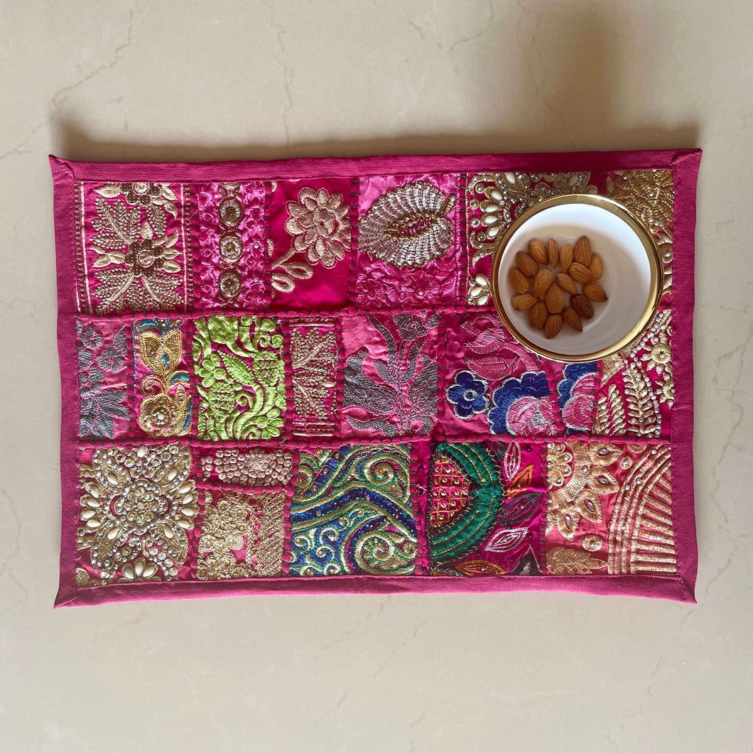 Pink Patchwork Table Mats